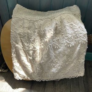 Cream Crochet Skirt